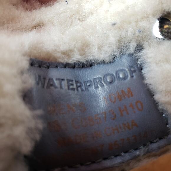 Cole Haan Air Vail Mens Size 10.5 Tan Brown Leather Waterproof Winter Boots - Picture 11 of 12